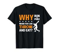 Why Run And Puke Discus Thrower Throw Track And Field Discus T-Shirt
