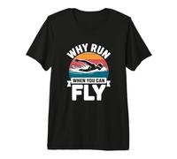 Why Run When You Can Fly Swim Training Retro Premium T-Shirt