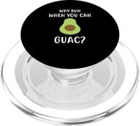 Why Run When You Can Guac T-Shirt Funny Avocado Shirt Vegan PopSockets PopGrip for MagSafe