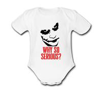 WHY SO SERIOUS HEATH LEDGER JOKER THE Personalised Unique Baby Vest Baby Grow Babygrow Cute Novelty Boys Girls Unisex Funny