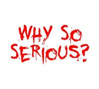 Why So Serious Stickers - Comic Waterproof Decals, Creative Adhesive Artwork, Playful Vehicle Ornament Labels, Stylish DIY Decoration Accessories | Unique Display Solution for Auto Truck