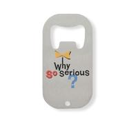 Why So Serious Yellow Red Blue Sketch Graphic Stainless Steel Bottle Opener Silver