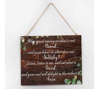 Why Spend Money on What Is Not Bread Wood Signs Distressed Bedroom Wall Art Décor Wooden Plaque Sign Retro Wood Wall Sign for Bedroom Dinning Room 10x12 Inch