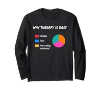 Why Therapy is Easy Sarcastic Sarcasm Humor Therapist Long Sleeve T-Shirt