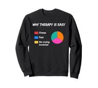 Why Therapy Is Easy Sarcastic Sarcasm Humor Therapist Sweatshirt