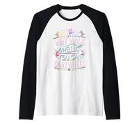 Why Walk When You Can Cartwheel Active Lifestyle Art Raglan Baseball Tee