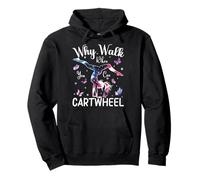 Why Walk When You Can Cartwheel Gymnastics Gymnast Girls Pullover Hoodie