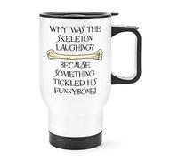 Why was The Skeleton Laughing Funny Bone Travel Mug Cup with Handle