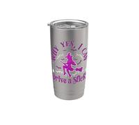 Why Yes I Can Drive A Stick Scary Funny Halloween Witch Stainless Steel Insulated Tumbler