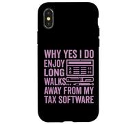 Why Yes I Do Enjoy Long Walks Away from My Tax Software Tax Case for iPhone X/XS