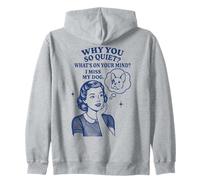 Why You So Quiet I Miss My Dog French Bulldog Zip Hoodie