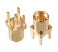 Whychstore 10PCS MMCX Jack RF Connector Female Board Socket Through Hole Copper GHz Transmission Industrial Test Instruments 3.6mm