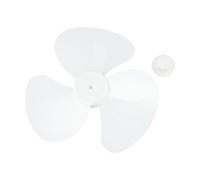 Whychstore 12-Inch 3 Leaf Plastic Fan Blade with 15cm Radius, Easy Install and Powerful Airflow for Pedestal Desk Wall and Table Fans, White
