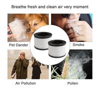 Whychstore 2-Pack H13 True HEPA + Activated Carbon Replacement Filter, for ToLife TZ-K1 / FreAire 6391RGB / AROEVE MK01 MK06 MG01JH / KLOUDI DH-JH01, 3-in-1 Air Purifier Filter with 99.97% Efficiency