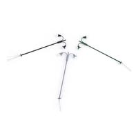 Whychstore 3-Pack H0 Scale Model Railway Lattice Mast Platform Lights, LED Track Lighting with 3V DC/AC Operation & 20mA Current, Includes Series Resistors for 12-16V Compatibility