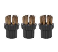 Whychstore 3-Pack Steam Mop Brush Head Replacement for X500 and X700, Brass and Plastic Cleaning Accessory, 4 x 3 cm Black and Yellow