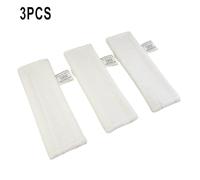 Whychstore 3-Piece Microfiber Steam Cleaner Floor Cloth Pads, Compatible with EasyFix SC1/SC2/SC3/SC4/SC5 Steam Mops, 345 x 115 mm White Replacement Pads