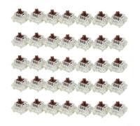 Whychstore 35PCS Linear Mechanical Keyboard Switches Pre-lubed 3-Pin for Hot Swap Gaming DIY Custom Keyboards Black Red Brown(Brown)