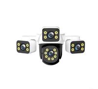 Whychstore 4K HD WiFi Security Camera, Security Camera Outdoor Three Lens 10MP, Professional Home Cameras, Color Night Visions, Waterproof (UK200)