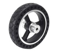 Whychstore 5.5Inch Solid Robot Tires, 145x45mm Drive Wheels with Rubber Tread and Aluminum Alloy Rim, for Autonomousmobile Robots and Logistics Vehicles