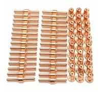 Whychstore 60 Pcs Extended Long Electrode and Nozzle Set for PT-31 Air Plasma Cutter, Copper Welding Accessories, Compatible with Rilon Riland Jasic Mitech Chiry UNT Krypton Longevity Berlan