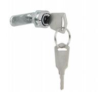 Whychstore Aluminum Alloy Cam Lock, 12mm Aperture Drawer Cabinet Mailbox Furniture Lock with Key, Silver Finish for Secure Storage