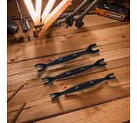 Whychstore Double End Spanner RC Tool Kit 3 Piece Open End Wrenches for RC Car Crawler Truggy Wheel Hex Nut Driver Aluminum Blue Red Black(Black)
