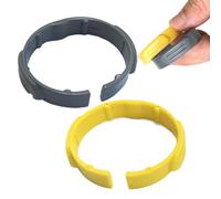 Whychstore Elbow Clamp for Karcher Vacuum Cleaners, 4-Piece Replacement Set Compatible with NT20/30, WD1-WD4, MV3-MV6 Series, Grey & Yellow