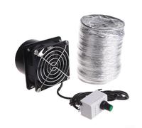 Whychstore Exhaust Fan Extractor, Kitchen Ventilation Exhaust Fan, 8X8cm Fume Extractor Fan, USB Adjustable Speed Fume Absorber(Fan plus 6m pipe)