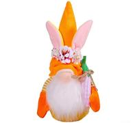 Whychstore Faceless Easter Lamb Plush Toy Soft Stuffed Animal Rabbit Doll for Toddlers Spring Collection Easter Presents Home Decor Pink 22.5cm(D3-4-D)