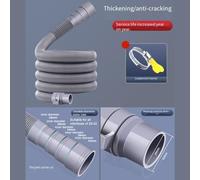 Whychstore Fully Automatic Washing Machine Drain Pipe Extension Hose, 1m Flexible Plastic Underwater Hose for Efficient Drainage, Compatible with Most Standard Washing Machines