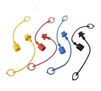 Whychstore Hydraulic Quick Coupler Caps and Covers, ISO7241-A Compatible with Parker 6600 Aeroquip 5600 Hansen HA15000, 4 Pairs PVC Rubber Dust Plugs