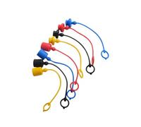 Whychstore Hydraulic Quick Coupler Caps, ISO7241-A Compatible Dust Plugs for Parker 6600, PVC Rubber Male Female Protectors, 4 Pairs