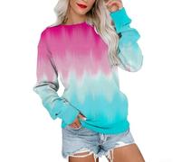 Whychstore Ladies 3D Graphic Hooded for top Relaxed Silhouette Fleece Lined for jumper for Holiday Vacation Club Wear S-XXL