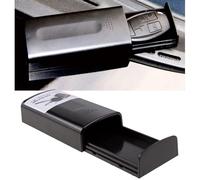 Whychstore Magnetic Key Safe Box, Hidden Car Key Holder with Strong Magnet for Outdoor Stash, Black Plastic Storage Case 107x56x27mm