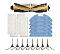 Whychstore Main Roller Brush, Side Brushes Filter Mop Cloth Kit for Blaupunkt Bluebot XPOWER+ Robot Vacuum, 4 Rollers 8 Pads 5 Filters 2 Side Brushes