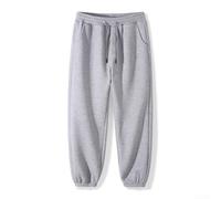 Whychstore Men's Waffle Sweatpants Loose for Fit Joggers with Drawstring Waist for Casual Lounge Wear - Solid Black Grey White M-5XL