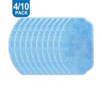 Whychstore Microfiber Mop Cloth Kit for Nedis WIFIVCR001CBK Robot Vacuum Cleaner, 4-Pack or 10-Pack Replacement Accessory, Easy-Install Washable Floor Cleaning Pad