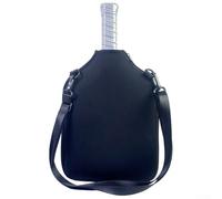 Whychstore Pickleball Paddle Cover, Pickleball Paddle Cover 9.4x12.2 Inch Neoprene Paddle Storage Bag with Strap (Black)