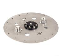 Whychstore Portable Ground Plate for Ham Station - Stainless Steel Base with for m-type for bnc Connectors Tripod Mount 20cm Radio Signal Testing
