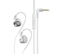 Whychstore Professional Gaming Earbuds HiFi In-Ear Monitor with Volume Control - Noise Isolating Wired Headphones for Musician - 1.2M Cord Silver(Silver)
