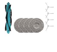 Whychstore Robot Vacuum Replacement Parts Set for Cecotec Conga 15090 & 16090 AI SpinArm Home&Wash, Includes Main Brush, 4x Side Brush, 4x Mop Cloth, 4x 3.3L Dust Bag, ABS+Nylon + Nonwoven + Cloth