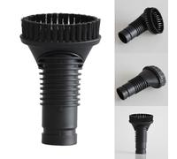 Whychstore Round Dusting Brush Head for Redmond RV-UR356 Handheld Vacuum Cleaner, Soft Bristle Rust-Free Plastic Replacement Part, 76mm Oval Diameter with 34mm Connector