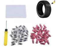 Whychstore Tire Repair Screws, 100Pcs Carbon Steel Rubber Coated Nail Kit for Cars Trucks Motorcycles Bicycles, Puncture Sealing Plugs with Tool