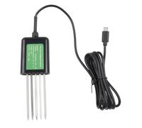 Whychstore USB Soil Sensor 7-in-1, IP68 Waterproof pH/EC/NPK Tester for Android, Real-Time Moisture & Temperature Meter for Garden