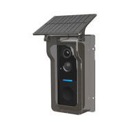 Whychstore Wireless Doorbell Camera with Solar-Powered Cover, 1080P Video Intercom with for Night Vision and PIR Motion Detection, IP65 Waterproof Smart Home Security for Tuya