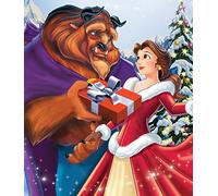 WHYCJXWL Diamond Painting Full Drill Round Rhinestone, Beauty and The Beast Diamond Art for Adults and Kids Beginners, DIY 5D Diamond Painting Kits for Home Wall Decor (12X16 Inch)