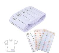 WHYCNJL 170 Pieces Personalised Adhesive Labels with 100 Name Fabric Labels, Iron-On Writable Labels and 70 Coloured Marking Stickers Waterproof for Uniform, Kindergarten and Home