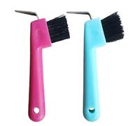 WHYCNJL 2 Pieces Cuidado de los Cascos del Caballo Raspadores de Pezuñas con Cepillo 2 en 1, Accesorios para el Cuidado de Caballos, Adecuados para Limpiar Pezuñas y Cuidar Pezuñas Suministros