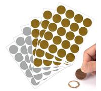 WHYCNJL Tarjeta Rasca Pegatinas, Scratch Stickers, Adhesivas para Sorpresa Pegatinas, Rasca y Gana Personalizado Pegatinas, Rasca and Plateado Pack of 120 25 mm